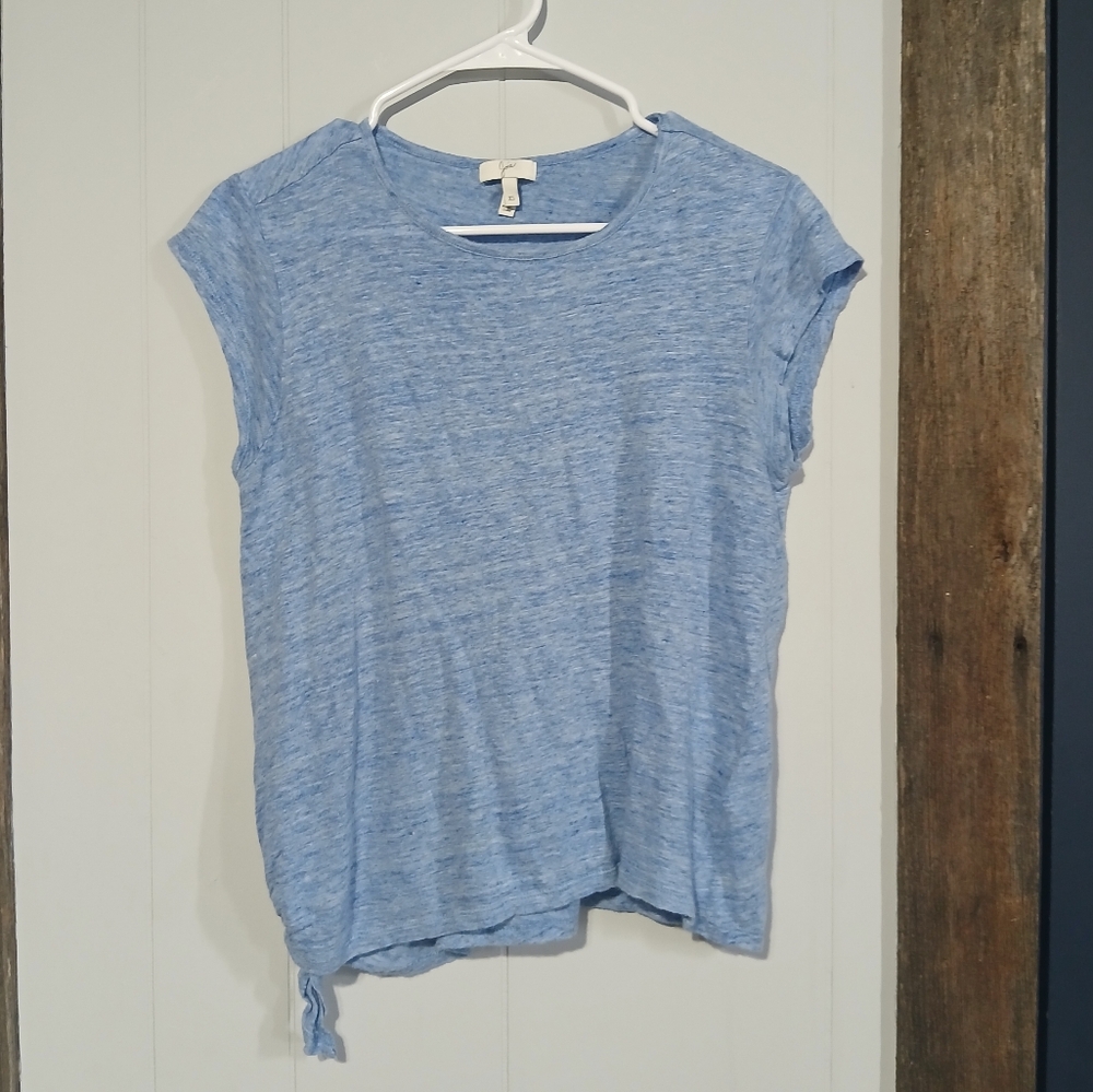 100% Linen Knit Short Sleeved Shirt Womens Size XS
